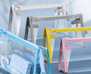 <span class=keywords><strong>Astuccio</strong></span> Trasparente in PVC Personalizzato per Esami, Grande Capacità, Semplice ed Elegante, Impermeabile - Product Image 1