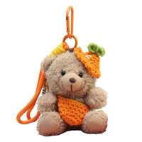 Mini porte-clés en peluche en coton, pendentif mascotte doux, ours en peluche anime, cadeau promotionnel