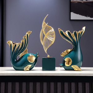 Dropshipping Shopify Modern Luxury Feng Shui Ceramic Vortex Sculpture For Living Room <b>TV</b> Cabinet Office Shelf - Product Image 3