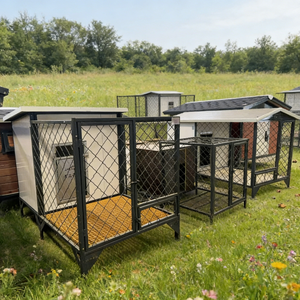 Caseta para Perros Pintada de Blanco para Exteriores - Acabado Clásico para Jardines Suburbanos - Product Image 6