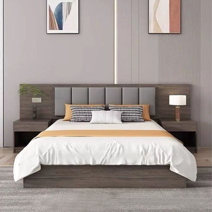 Set di Mobili per Camera da <span class=keywords><strong>Letto</strong></span> di Hotel di Lusso Moderno Direttamente dalla Fabbrica, <span class=keywords><strong>Letto</strong></span> King Size Standard con Testiera a Pannello per Hotel 3, 4, 5 Stelle - Product Image 2