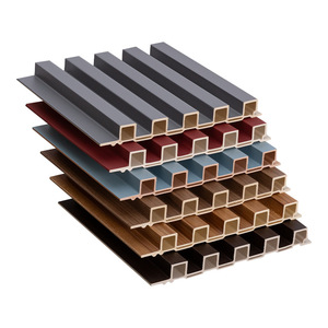Panel Dinding Beralur WPC Serat Kayu Bambu Panel Dekoratif Interior Tahan Air Papan Pelapis Dinding - Product Image 1