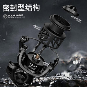 รอกตกปลา JQWAMOQV914 อลูมิเนียมอัลลอยด์ อัตราทดเกียร์ 5.5:1 สำหรับมือขวา ตกปลาชายฝั่งทะเล น้ำหนักเบา เหมาะสำหรับตกปลาด้วยเหยื่อปลอม - Product Image 3