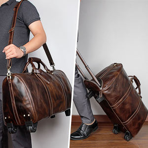 J. <span class=keywords><strong>M</strong></span>.d новейший чемодан на колесиках водонепроницаемые сумки для багажа из натуральной коровьей кожи дорожная сумка с колесиками - Product Image 6