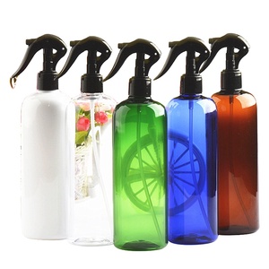 MUESTRA GRATUITA Botella de Plástico PET Vacía de 250ml 300ml 500ml, Azul Ámbar, Redonda, Tipo Boston, con Mini Botella de Plástico Transparente Blanca o Negra - Product Image 1