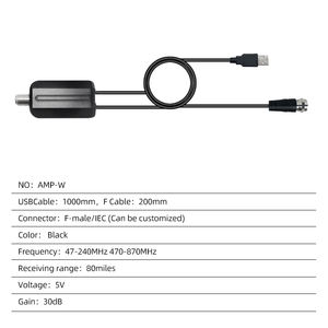 Amplificateur de Signal <span class=keywords><strong>d</strong></span>'<span class=keywords><strong>antenne</strong></span> de télévision numérique active <span class=keywords><strong>Antenne</strong></span> intérieure à fort et à gain élevé pour les antennes de communication TV - Product Image 5