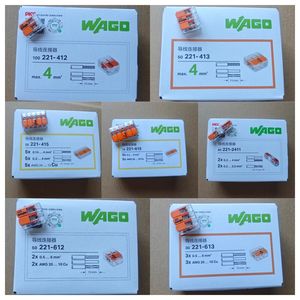 Konektor Kabel Listrik Wagos 221-412/413/415 Asli Jerman, Konektor Kawat Konduktor Model Tuas - Product Image 1