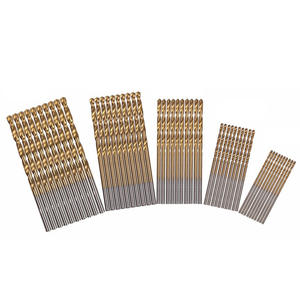 Lot de 50 forets hélicoïdaux multi-usages à tige droite, plaqués titane, haute vitesse, pour le perçage du bois, pour le dropshipping transfrontalier - Product Image 2