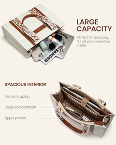 Lovevook Boho <span class=keywords><strong>Aztec</strong></span> Tote Túi Vải Tote ví và Túi Xách Satchel Vai Crossbody Túi hàng đầu xử lý túi xách thời trang cho phụ nữ - Product Image 4