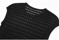 AIMEISI Vêtements pour femmes de haute qualité, ensembles décontractés en crochet élégants sans manches, ensembles deux pièces, robe en tricot pour femmes
