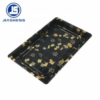 Barquette à sushi jetable en PET de style japonais pour la vente en gros avec couvercle anti-buée