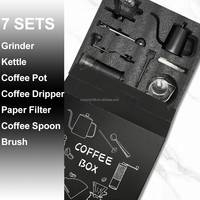 Ensemble de préparation de café tout-en-un pour la maison et les voyages, coffret cadeau de café haut de gamme, kit de préparation de café artisanal