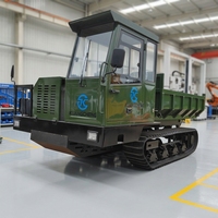 Dumper sur chenilles de 8 tonnes avec benne en forme de U, moteur Cummins certifié EPA, camion benne sur chenilles pour la construction