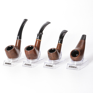Pipa de Fumar Futeng de Resina Lisa y Brillante en 4 Tamaños, Color Madera, Venta al por Mayor - Product Image 1