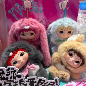 Auténtico Juguete de PVC de la Serie Conejo y Zorro WAKUKU, Adorno de Escritorio Hecho a Mano, Regalo Coleccionable, Artículo para Venta al Por Mayor - Product Image 5