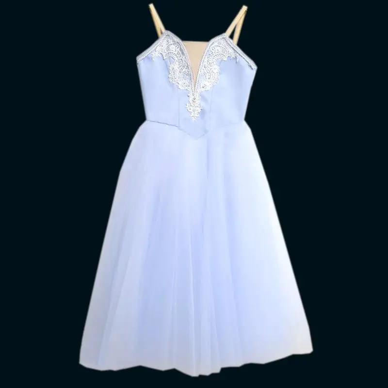 2022卸売ブルーバレエチュチュスカートバレエ子供用白鳥湖コスチュームキッズベリーダンスコスチュームステージパフォーマンスドレス