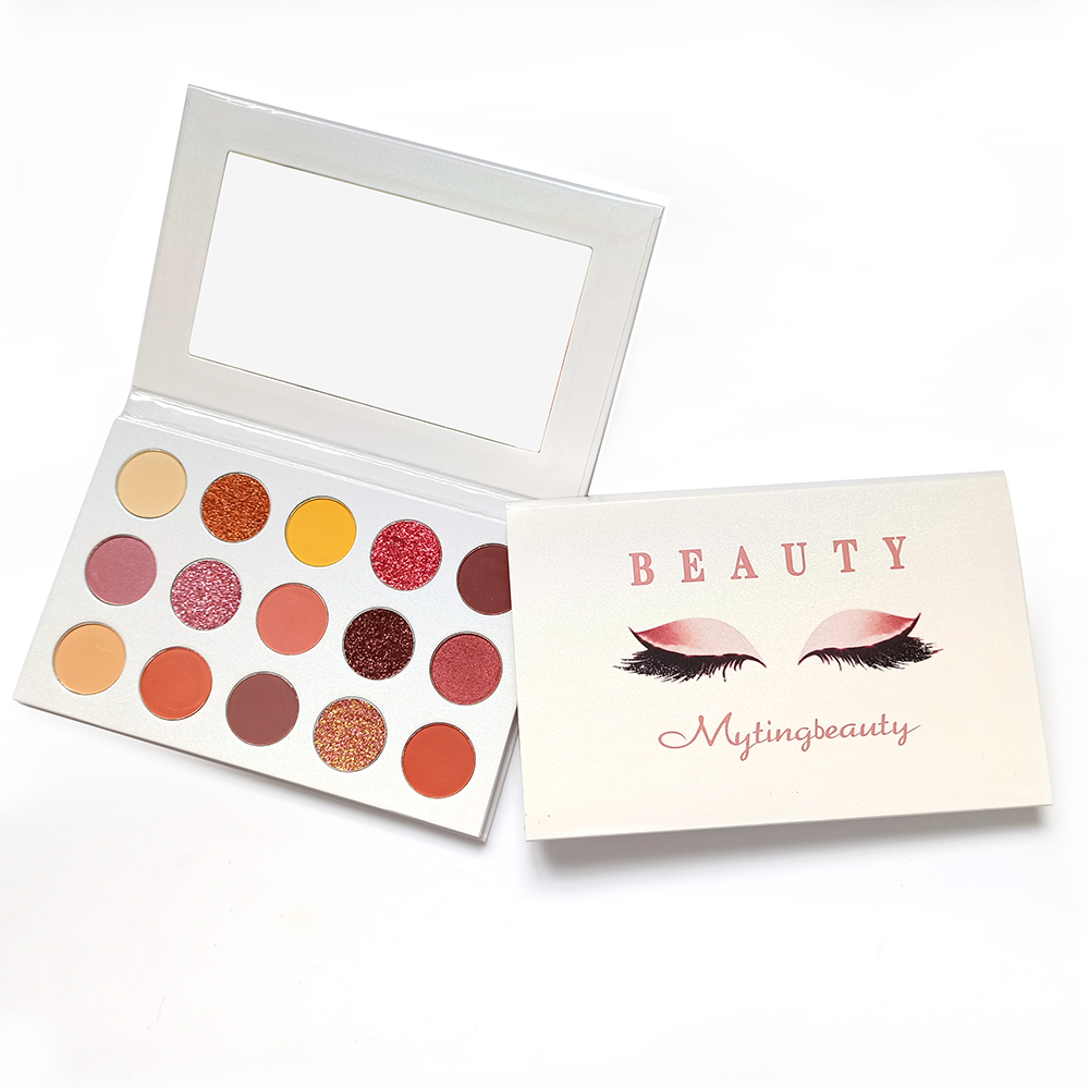 Mytingbeauty изготовленный на заказ свой собственный бренд веганских материалов Make Up высокий пигмент для палитры теней для век от частной марки, 15 видов цветов Палитра теней для век