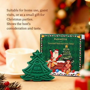Hannifin 30g <b>Mini</b> Scented <b>Christmas</b> <b>Tree</b> Soap Bar Avocado Oil Glycerin Moisturizing Skin Whitening Soap for Festive Gift - Product Image 2