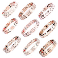 Bracelet magnétique détachable de luxe pour homme en or rose, best-seller, abordable, tendance, énergétique et thérapeutique