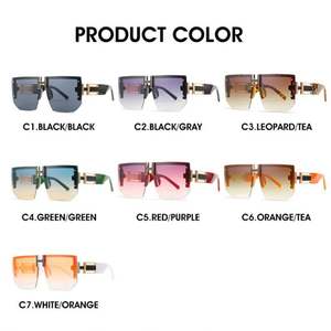 Gafas de Sol Cuadradas Vintage de Diseño de Marca de Lujo 2022, Lentes de Sol Extra Grandes sin Montura con Protección UV400 para Hombre y Mujer - Product Image 4