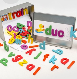 Voir le sort magnétique orthographe jouet d'apprentissage mots à vue cartes Flash constructeurs de mots en bois moyen magnétique pour les tout-petits maternelle - Product Image 4