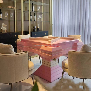 Table de Mahjong automatique de luxe américaine en bois avec accessoires électriques pour <span class=keywords><strong>casino</strong></span>, poker, 4 joueurs, design durable - Product Image 2