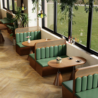Meubles de salle à manger modernes commerciaux, tables et chaises en bois massif, canapé lounge, banquette pour café, restaurant, hôtel
