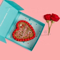 Boîtes à dessert en papier recyclé anti-graisse les plus vendues, boîtes d'emballage pliables personnalisées pour boulangerie, pâtisserie, crêpes, gaufres, pain