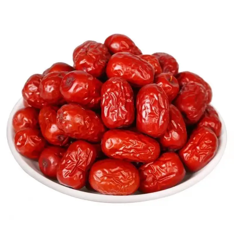 HUAOU Pasokan Pabrik Buah Kering Premium Harga Murah Cina Manis Kering Kurma Merah Jujube