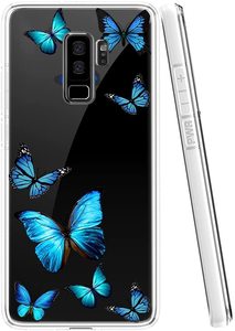 Custodia protettiva in TPU trasparente per telefono con motivo a farfalla blu per <span class=keywords><strong>Samsung</strong></span> <span class=keywords><strong>Galaxy</strong></span> <span class=keywords><strong>S9</strong></span> <span class=keywords><strong>Plus</strong></span> - Product Image 2