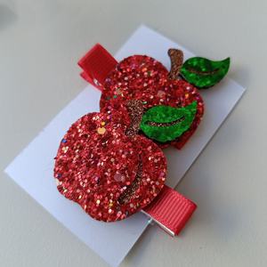 2026 Barrette à cheveux fantaisie faite main en tissu pailleté motif dessin animé mignon, 2 pièces, pour petites filles, style boutique, pour fête - Product Image 6