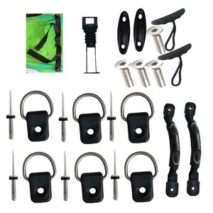 Kit d'accessoires pour kayak, 1 personne, en acier inoxydable, durable, pour lacs, rivières, usage récréatif - Product Image 1