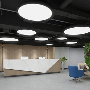 <span class=keywords><strong>Lampadario</strong></span> a LED ad Anello Dorato, Illuminazione Commerciale per Hotel, Luce Sospesa Circolare Moderna per Ufficio, Lampade a Sospensione Circolari da 60cm - Product Image 4