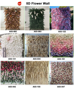 Mur de fleurs artificielles élégant en 3D SMOOTH A03-271 rose, décoration pour mariage, baby shower, événement - Product Image 6