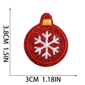 Patchs brodés <span class=keywords><strong>de</strong></span> dessins animés <span class=keywords><strong>de</strong></span> Noël, appliques <span class=keywords><strong>de</strong></span> Noël lavables sans couture pour vêtements, accessoires pour chapeaux - Product Image 4