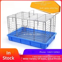 Cages et enclos pour lapins en stock, anti-urine, anti-éclaboussures, grande taille, en fil métallique, de luxe, type château, pour l'élevage - Vente en gros disponible