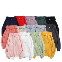 Pull épais et chaud en polaire pour hommes logo oem personnalisé décontracté blanc uni hiver chaud pull à capuche sweat à capuche sweats à capuche
