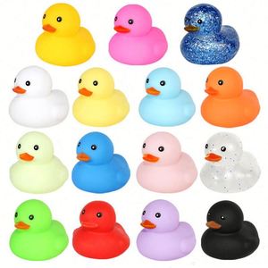 Colorful Rubber <b>Bathing</b> Pinch Squeaking Little Yellow Duck Children Swimming Toys - Product Image 2