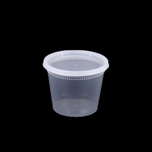 Wegwerp plastic ronde soepbekers & dessertkommen, transparant, verzegeld, afhaallocaties, voedselveilig, verkocht per doos - Product Image 1