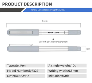 Bks biểu tượng tùy chỉnh cá nhân Tên bút nhựa Gel bút 0.5 mét bằng văn bản Chiều rộng mực đen văn phòng & trường sử dụng - Product Image 3