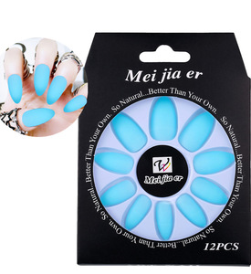 Meijiaer couvercle complet artificiel <span class=keywords><strong>faux</strong></span> solide finition mate ongles embouts presse sur ongles - Product Image 4