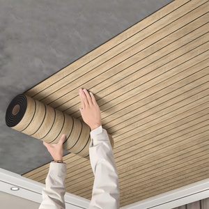 Panneau mural 3D auto-adhésif en mousse <span class=keywords><strong>imitation</strong></span> bois, imperméable et moderne Fancyfix pour chambre à coucher - Product Image 3