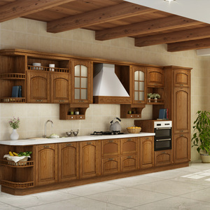 Mobili da <span class=keywords><strong>Cucina</strong></span> di Lusso in <span class=keywords><strong>Legno</strong></span> Massello Ecologico Multifunzionale Marca Huipinju Stile Europeo-Americano con Isola Singola Personalizzabile - Product Image 2