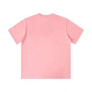 Personnalisation T-shirt rose à manches courtes, T-shirt imprimé DTG, T-shirts en coton pour hommes - Product Image 2