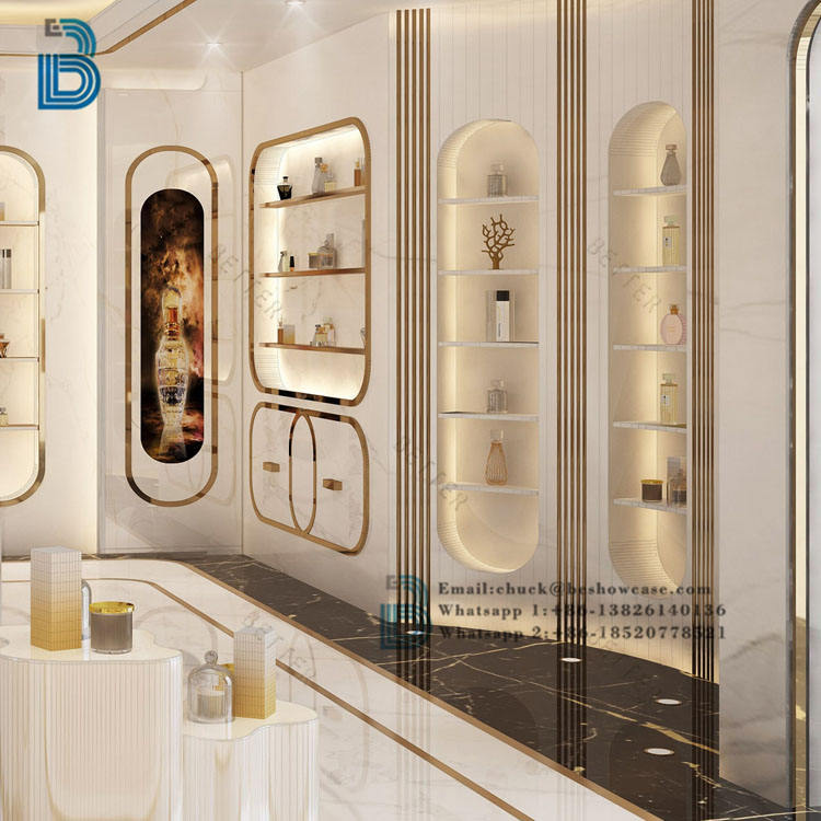 Boutique Perfume Display Showcase Design Perfume Display Stand Custom ...
