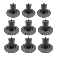 Pièces de tournage de plastique acétal Delrin noir POM, usinage CNC professionnel personnalisé