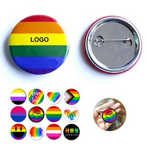Fabricant de gros émail coloré drapeau métal <span class=keywords><strong>arc</strong></span>-<span class=keywords><strong>en</strong></span>-<span class=keywords><strong>ciel</strong></span> bouton broche Gay Lgbt Pride épinglette insigne - Product Image 5