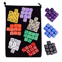 Dés personnalisés imprimés en gros de haute qualité, de différentes tailles, dés carrés en plastique de 16 mm pour jeux