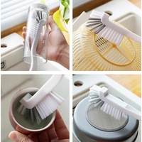 Outil de nettoyage de tasse à long manche spécialisé pour les brosses de mixeur et le nettoyage des écrevisses, en plastique avec portée d'angle mort.