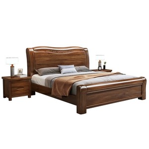 Cama de Madera de Nogal Dazhang Jiaju de 1.8m, Estilo Chino Moderno, con Espacio de Almacenamiento, Muebles para Dormitorio - Product Image 5
